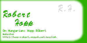 robert hopp business card