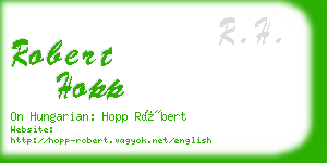 robert hopp business card